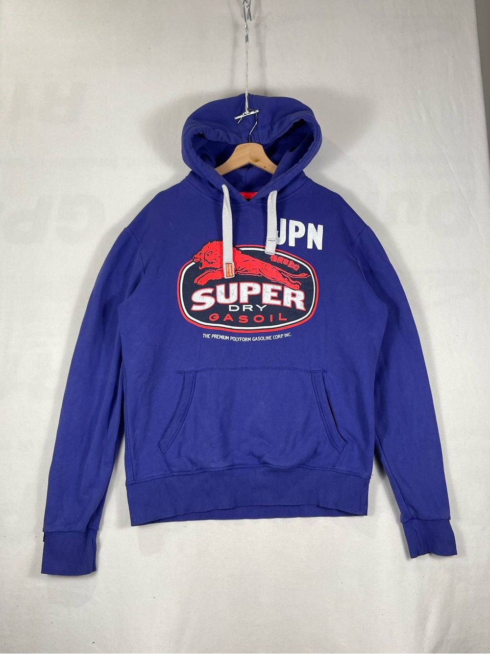 SuperDry Gasoil Jpn Limited Edition Reworked Goods Purple Hoodie Sz L/XL